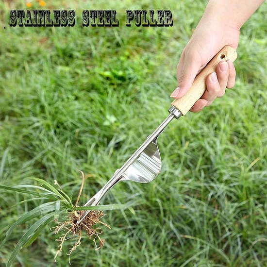 Tuinklauw Gereedschap - Onkruidtrekker Lange Steel - Onkruid Verwijderen - Ergonomisch Ontwerp - 100 cm Steel - Groen — afbeelding 2