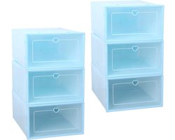 Didiseaon 6pcs Shoe Box Shoe Storage Box Clear Shoe Organizer Shoe Storage Cubes Shoe Display Cabinet Sandals Shoe Case Collapsible Storage Bins Plastic Storage Box Drawer Large
