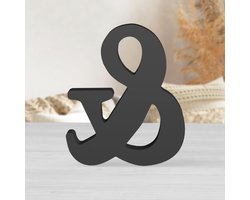 AOCEAN 8 "Zwart Hout Letters Onvoltooide Houten Letters Voor Muur Decoratieve Zwarte Staande Brief Teken Board Decoratie voor Craft Home Party Decor Projecten (&)