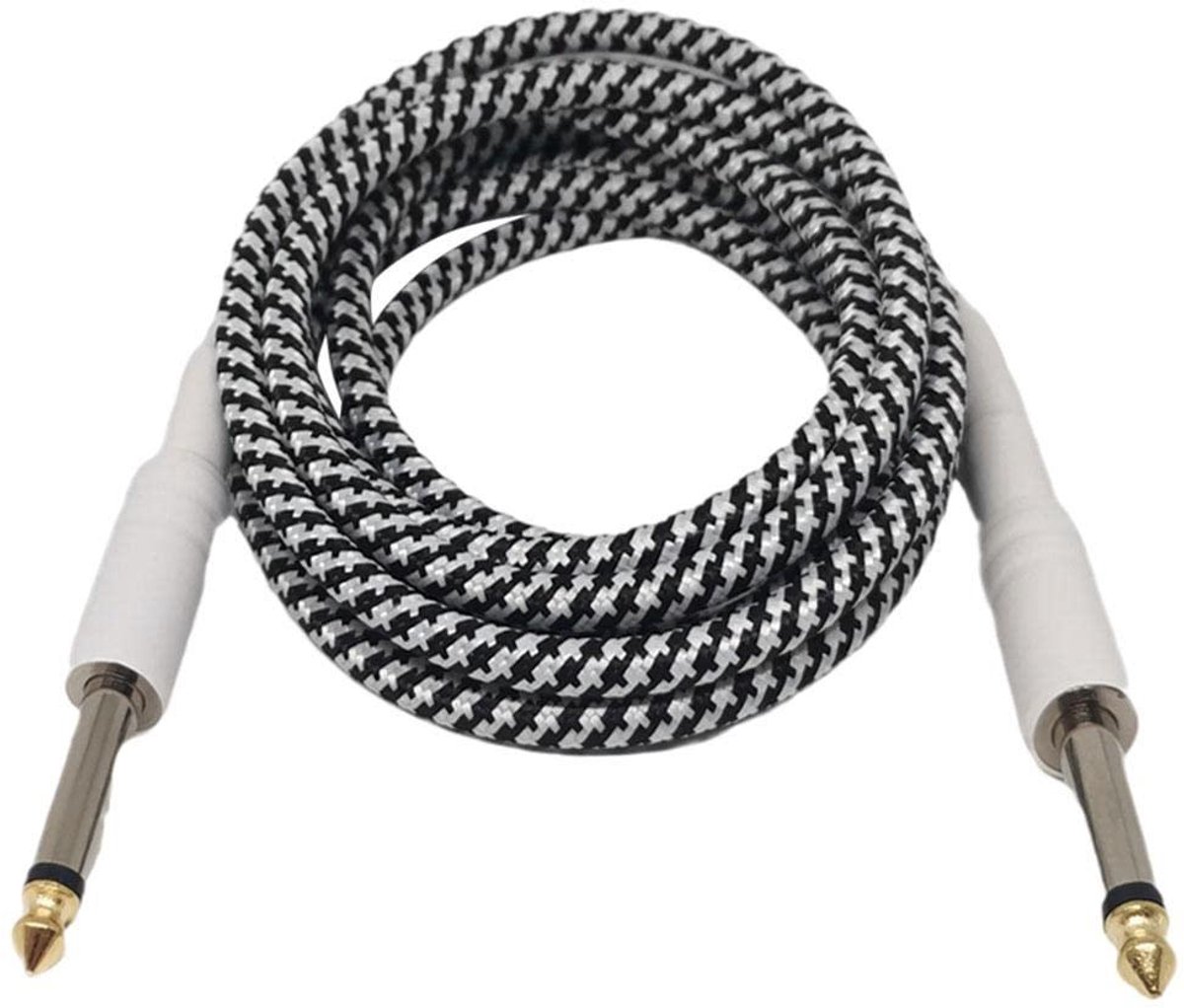 Gitaar Kabel - Muziek Kabel - Muziek Maken - Ruisonderdrukking - 1 Meter - Wit
