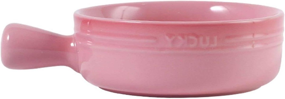 Keramische Noedelkom - Soepkom Pho Kom - Maaltijd Bereiden - Met Handvat - 100x100mm - Roze