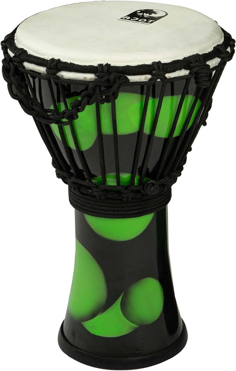 Djembe Trommel - Handtrommel - Muziek Maken - Lichtgewicht PVC - 7 inch - Groen