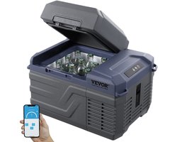 Velori Compressor Koelbox 12 Liter 12V/230V - Autokoelkast - Draagbare Camping Koelkast - Elektrische Frigobox - Bluetooth App - tot -20°C - Camper Boot Auto