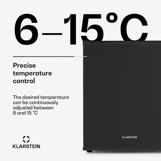 Klarstein Minibar Happy Hour Minikoelkast Drankkoelkast - 40L 5-15°C 23 dB - voor Hotelkamer voor Partykelder - LED-Binnenverlichting - Mini Fridge Kleine Koelkast Hotelkoelkast Drankkoeler Compact Koelkast van Klarstein — afbeelding 5