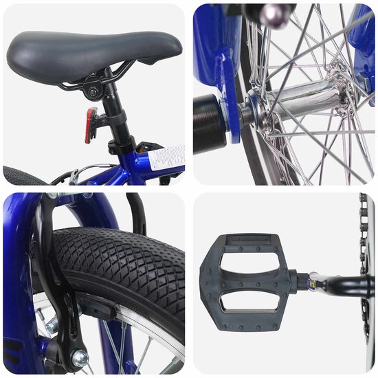 vidaXL - BMX - Fiets - 16 - Inch - voor - 5-8 - jaar - oud - Donkerblauw van VidaXL — afbeelding 2