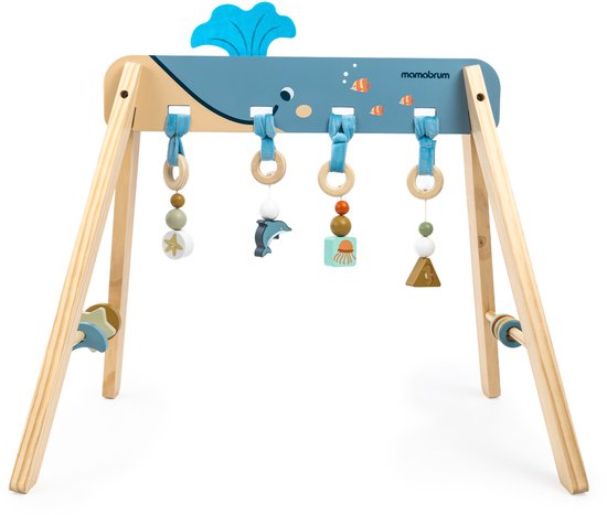 Mamabrum Houten Baby Gym Montessori - Oceaan Thema - Sensorische Speelboog voor Baby’s van Mamabrum — afbeelding 3