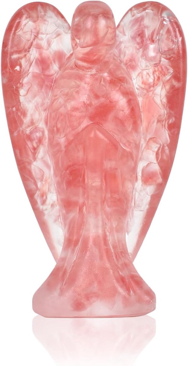 Elegante Pocket Guardian Angel Beeldjes - Handgemaakte Engelen Beelden van Natuurlijke Kristallen voor Bescherming en Decoratie