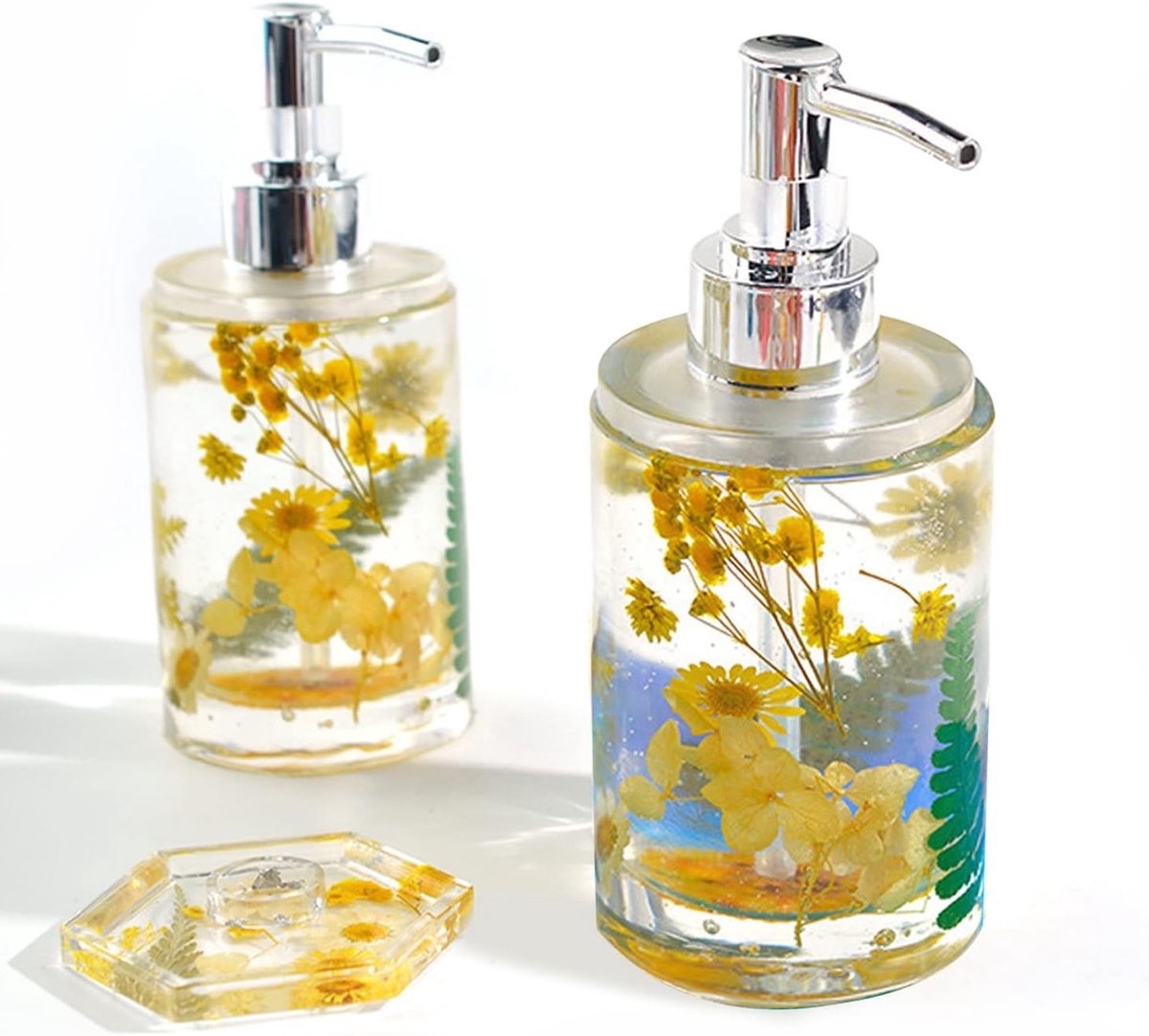 Siliconen Gietmal voor Parfumflessen en Cosmetica, 2 Stuks DIY Mallen voor Epoxy, Shampoo en Douchegel Flacons