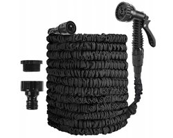 Flexibele Tuinslang – 30 Meter – Uitrekbaar – 7 Sproei Functies - Magische Tuinslag – Elastisch - Lichtgewicht – Uitzetbaar - Tuin Bewatering - Zwart – Water Hose