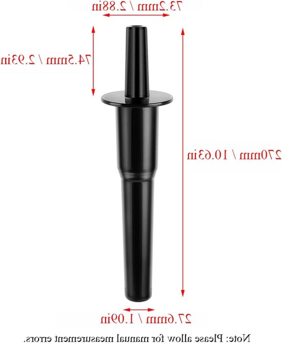 Vervangende Plastic Mengpiston voor Blender, Mixplunjer Accessoire Geschikt voor Diverse Blender Modellen, Ideaal voor Smoothies en Soepen — afbeelding 5