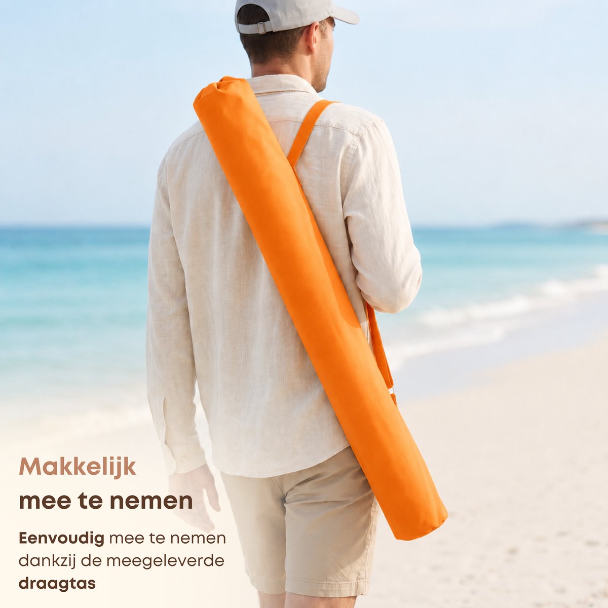 ACAZA strandparasol 200 cm, kantelbaar en draagbaar thumbnail 4
