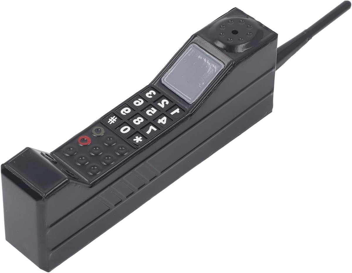 Handgemaakt Retro Telefoonornament van Ijzer - Vintage Bakstenen Mobiele Telefoon voor Unieke Huisdecoratie, Robuust en Stevig Decoratief Accessoire