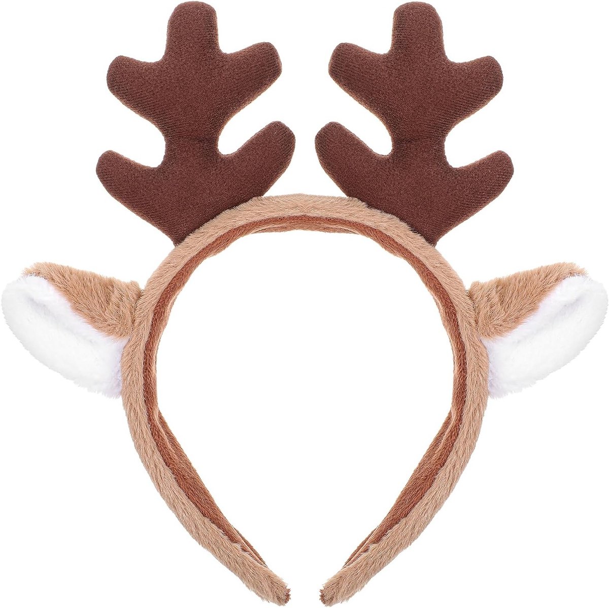 Realistische Fluffy Antlers Hoofdband voor Dierenliefhebbers - Schattige Kostuumaccessoires voor Halloween, Kerst en Cosplay Feesten