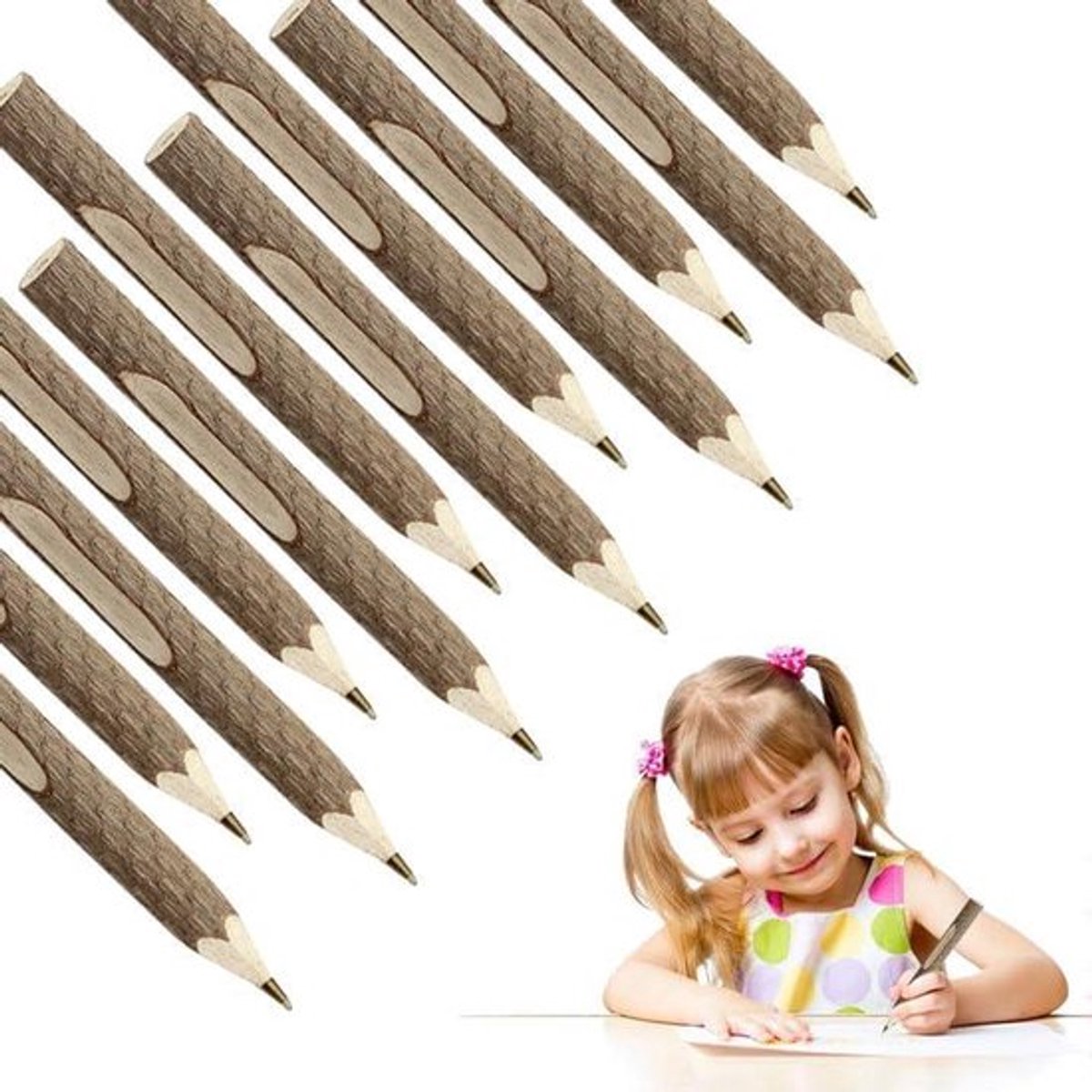Set van 12 houten potloden HB voor bruiloft, schrijfwaren en cadeau