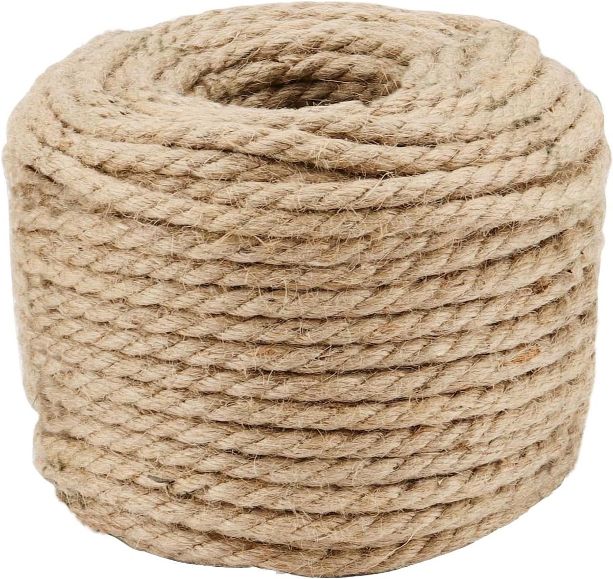 8mm Jute Touw, 50m Natuurlijke Manila Touw, Sterk Jute Touw voor Tuinieren, Kamperen en Versieren