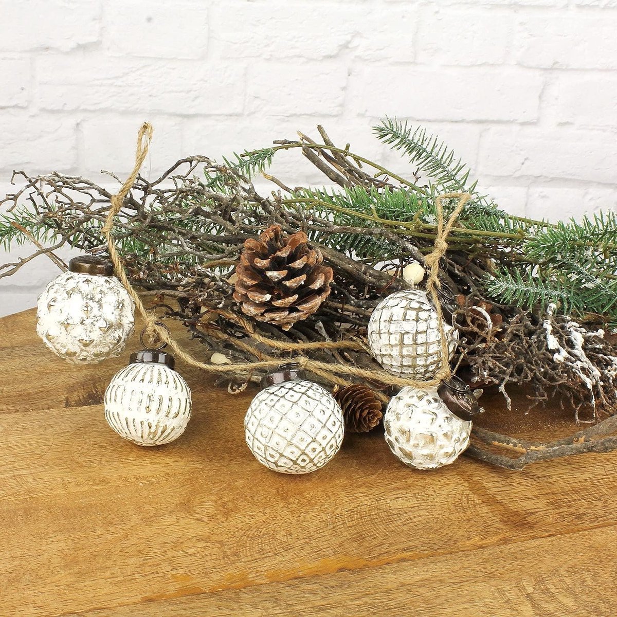 Kerstballen en Slingers Set van 5, Decoratie voor de Kerstboom, Deurkrans en Adventskrans – foto 5