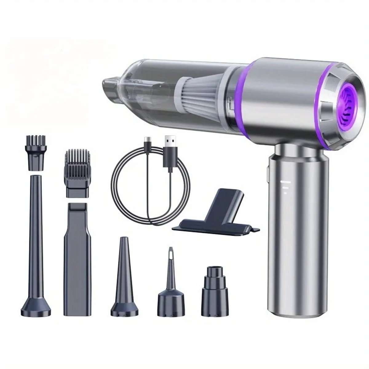 ITRONIQ Kruimeldief Draadloos – Auto Stofzuiger en Air Duster – Mini Handstofzuiger Met Blaasfunctie - Mini Vacuum Cleaner