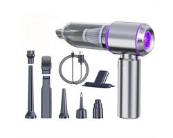 ITRONIQ Kruimeldief Draadloos – Auto Stofzuiger en Air Duster – Mini Handstofzuiger Met Blaasfunctie - Mini Vacuum Cleaner