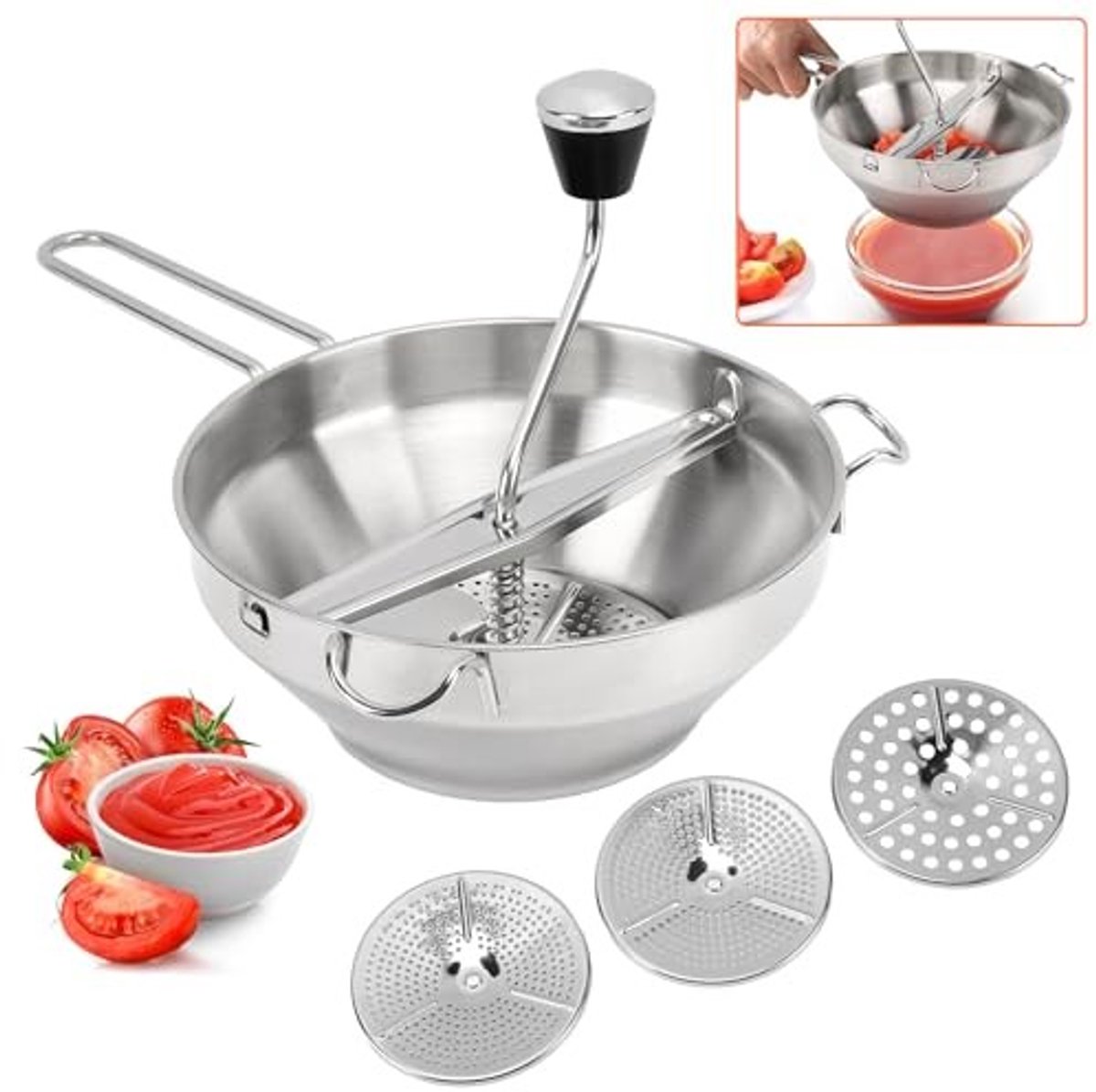 Dailygoods - Innovra - Dailygoods - Handmatige Aardappelmolen met Antislip Handgrepen