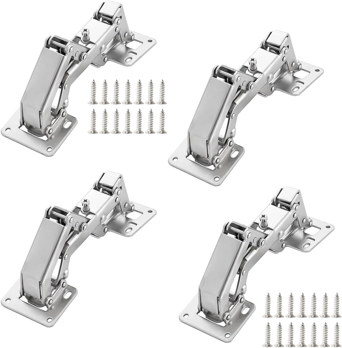 Dailygoods - Dailygoody - Keukenkastdeurscharnieren - Grote Hoekdeurscharnieren - Eenvoudig te Installeren - 4 Stuks - Verstelbare Openingshoek - Geschikt voo