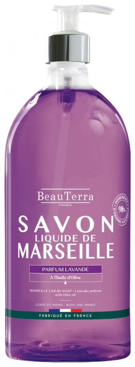 Vloeibare Zeep Beauterra Marseille Handen Universeel Lavendel 1 L