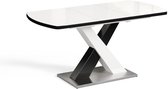 Vicco Chinto Eettafel – 120 x 80 cm Uitschuifbaar Zwart/wit
