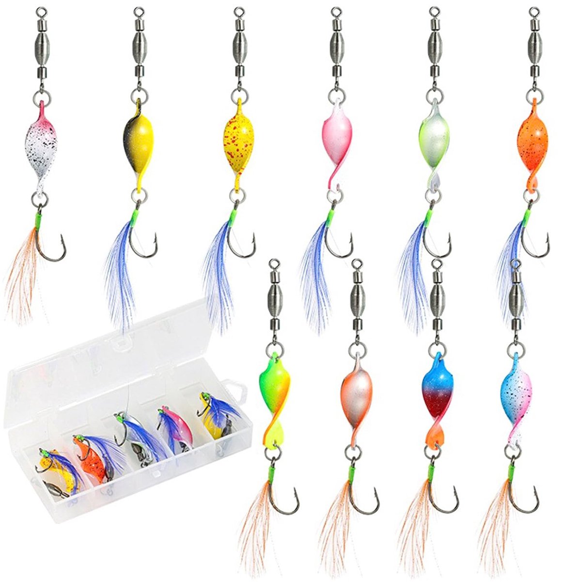 Dailygoods - Spiraalvormige Forel Vishaak met 360° Rotatie