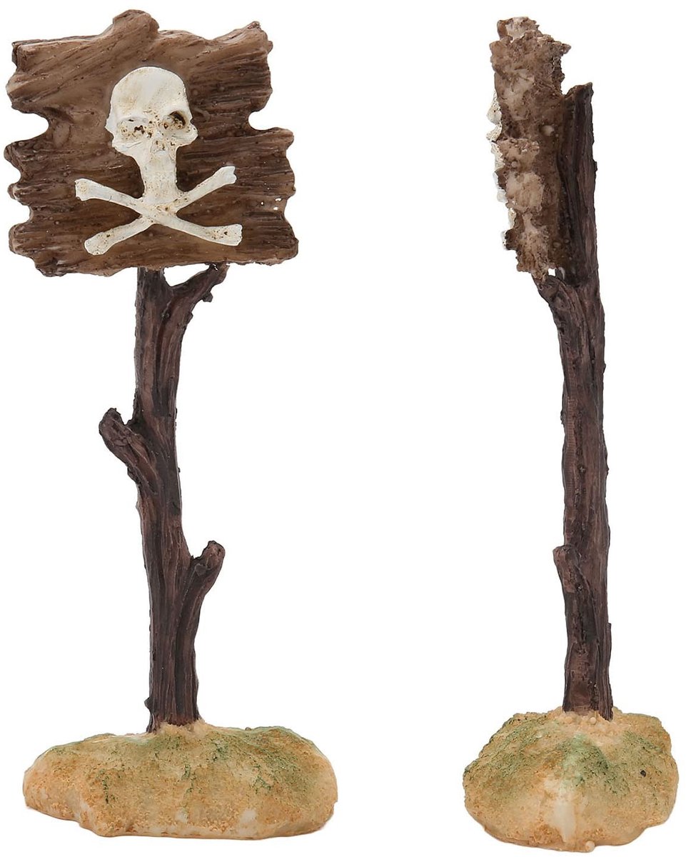 Dailygoods - Skelet Verkeersbord Decor voor Aquarium