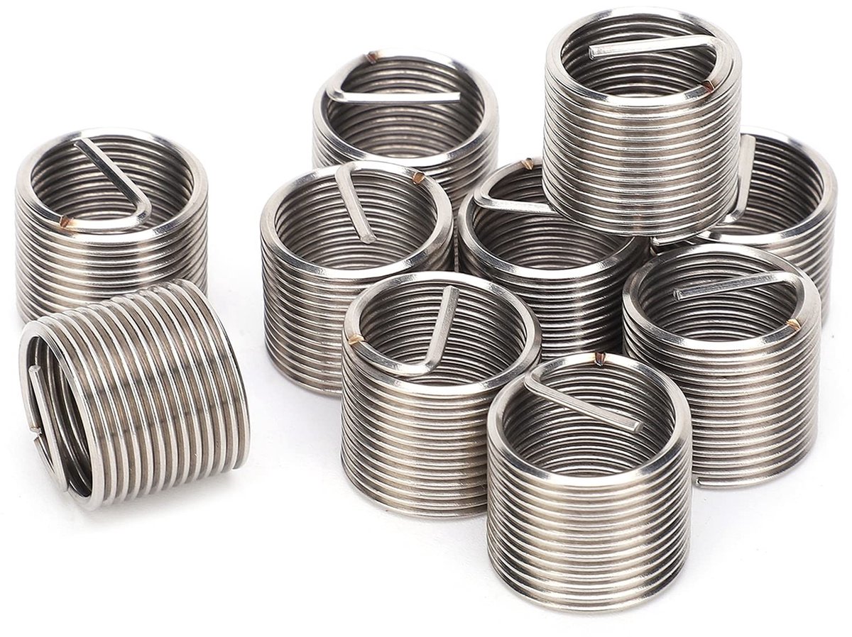 Dailygoods - Set van 10 Roestvrijstalen Schroefdraad Inzetstukken M16x1.5mm