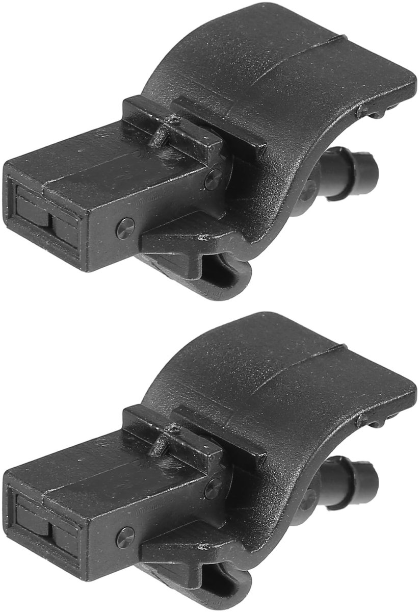 Dailygoods - Dailygoody - Ruitensproeierventiel - Vervangingsset - Zwart - Ruitensproeiers - Eenvoudige installatie - Geschikt voor Ford - 2 Stuks