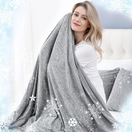 Couverture rafraîchissante – Couette d'été – Écharpe pour siestes – Très absorbante, respirante et rafraîchissante – Plaid léger – Couleur unie – 100 x 150 cm