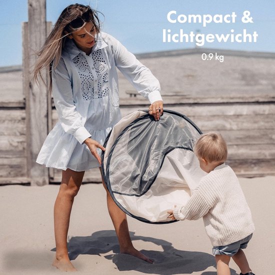 Strandtent uv Bescherming - Strandtent Baby Pop Up - Strandtentje Extra Licht - Strandschelp - Strand Tent - strandmoment — afbeelding 2