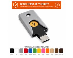 Alvora Beschermhoes – Geschikt voor YubiKey 5C NFC – USB-C Beveiligingssleutel Cover – Grijs