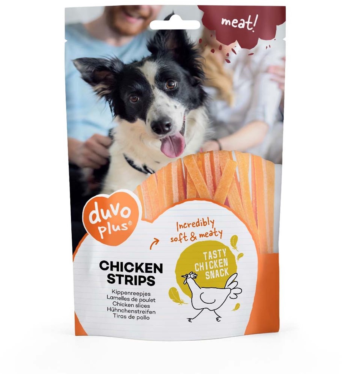 Duvo+ Kippenstrips voor honden | zachte vleessnack | 80 g 80 gram