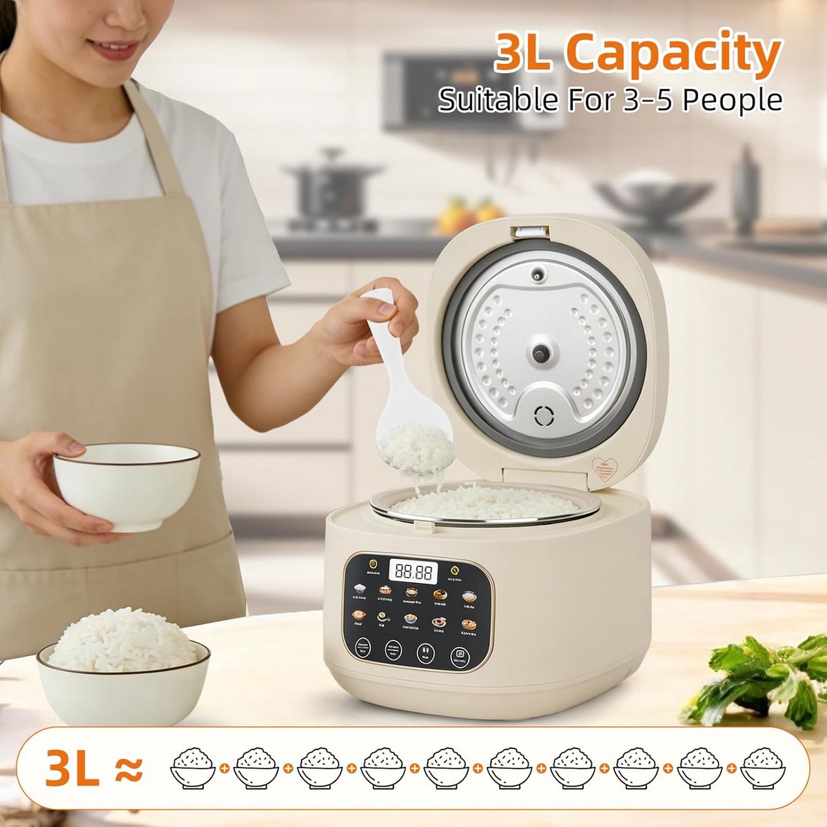 Rijstkoker met Stomer - Multicooker - Gezond thumbnail 2