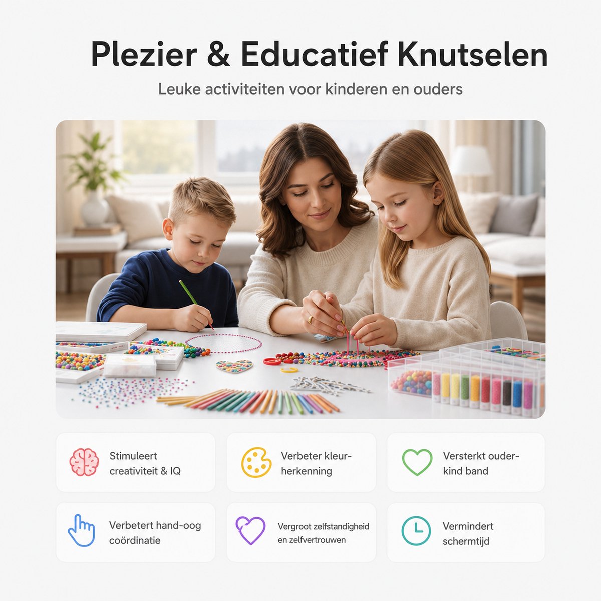 BOTC Sieraden Maken Set - 480-Delige Kralenset - Armbandjes & Kettingen Maken - Knutselset voor Meisjes — cadeau in Spellen & Speelgoed - foto 7