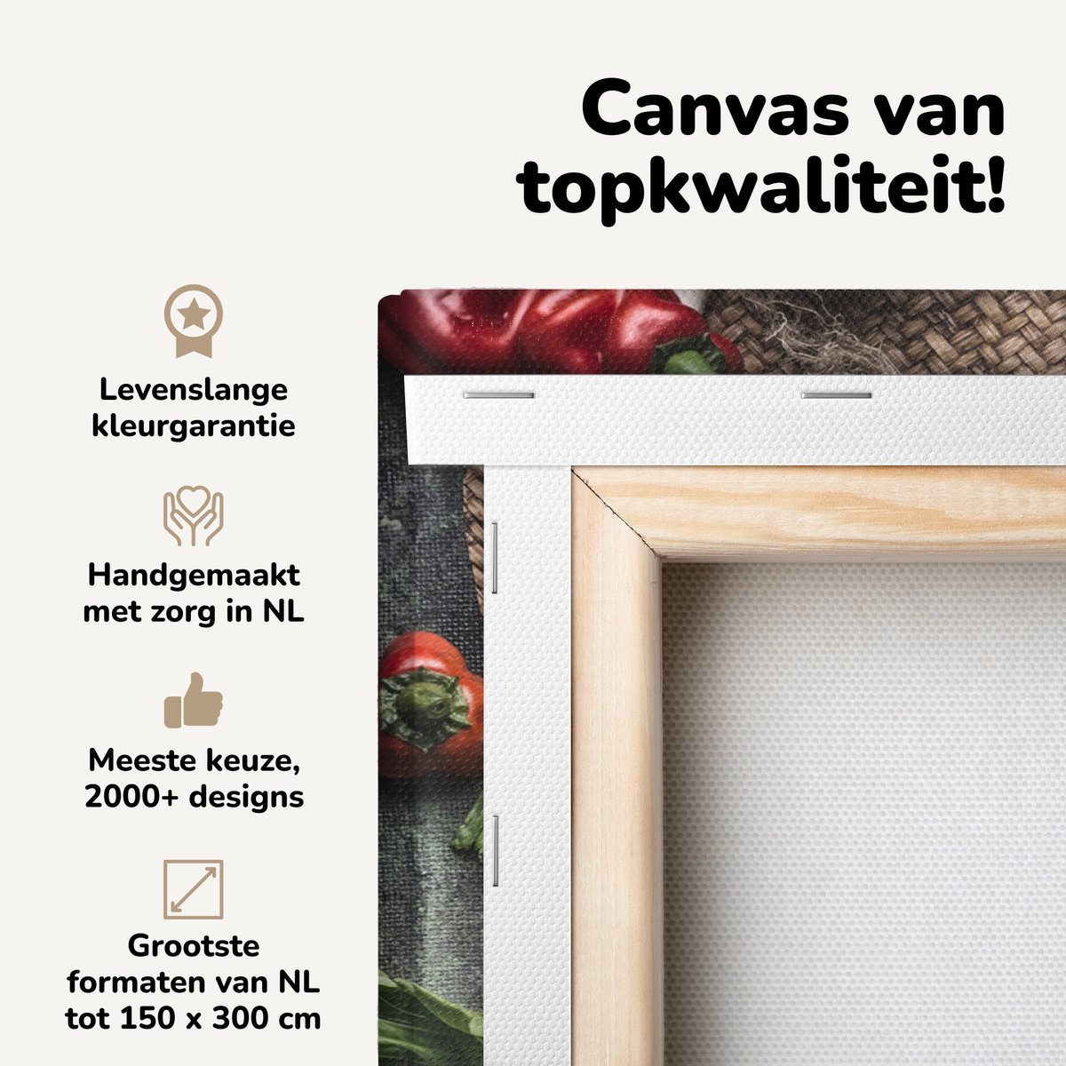 Canvas schilderij 80x60 cm - Wanddecoratie Wok uit de Aziatische keuken - Muurdecoratie wo