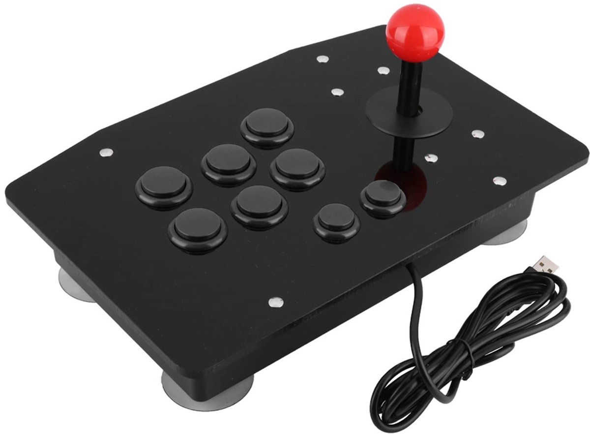 Dailygoods - Cosensi - Dailygoods - Dailygoody - Fight Stick - Game Controller - Perfect voor gamers - Zwart - Joystick - Geschikt voor PC - Plug & Play