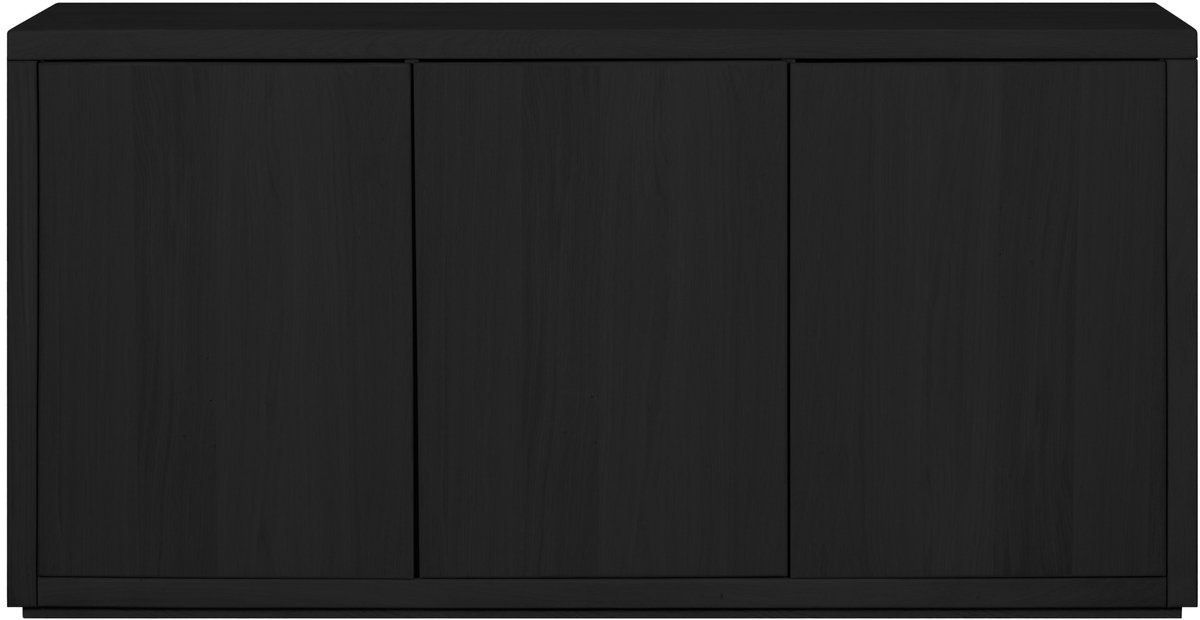 Woonexpress Chester Dressoir Zwart Eikenhout | 3 Deuren | Luxe Design | Push-to-Open