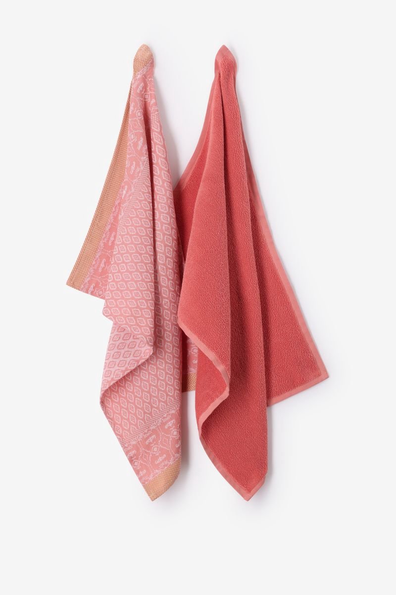 Sissy-Boy - Lichtroze handdoek en theedoek Terry