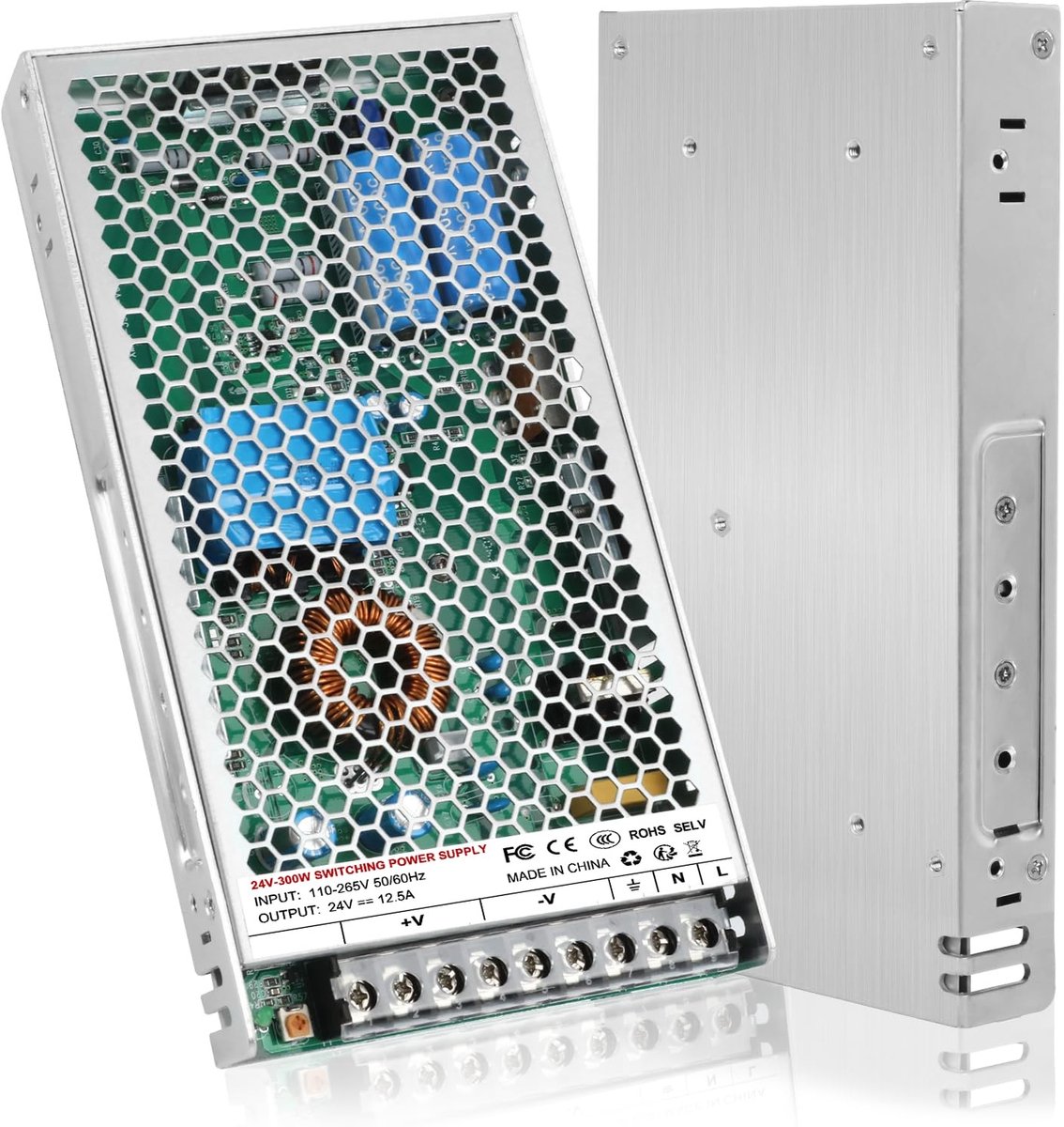 Dailygoods - LED Transformator 24V 12,5A voor Laagspanningstoepassingen