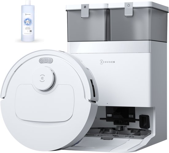 Ecovacs Deebot T30e Omni Wit met schoonmaakmiddel
