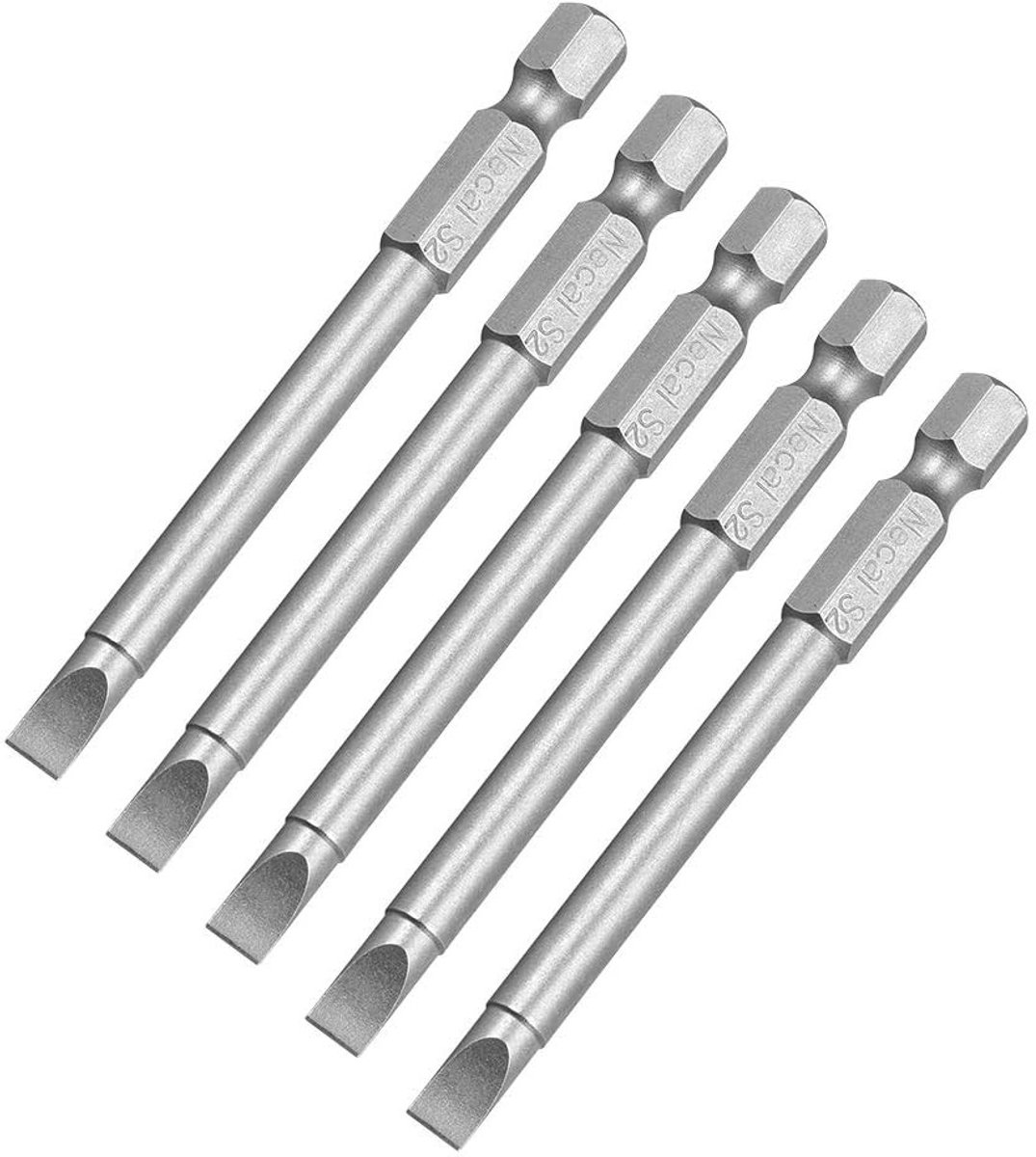 Dailygoods - Magnetische Platte Schroevendraaier Bits 5mm - 5 stuks