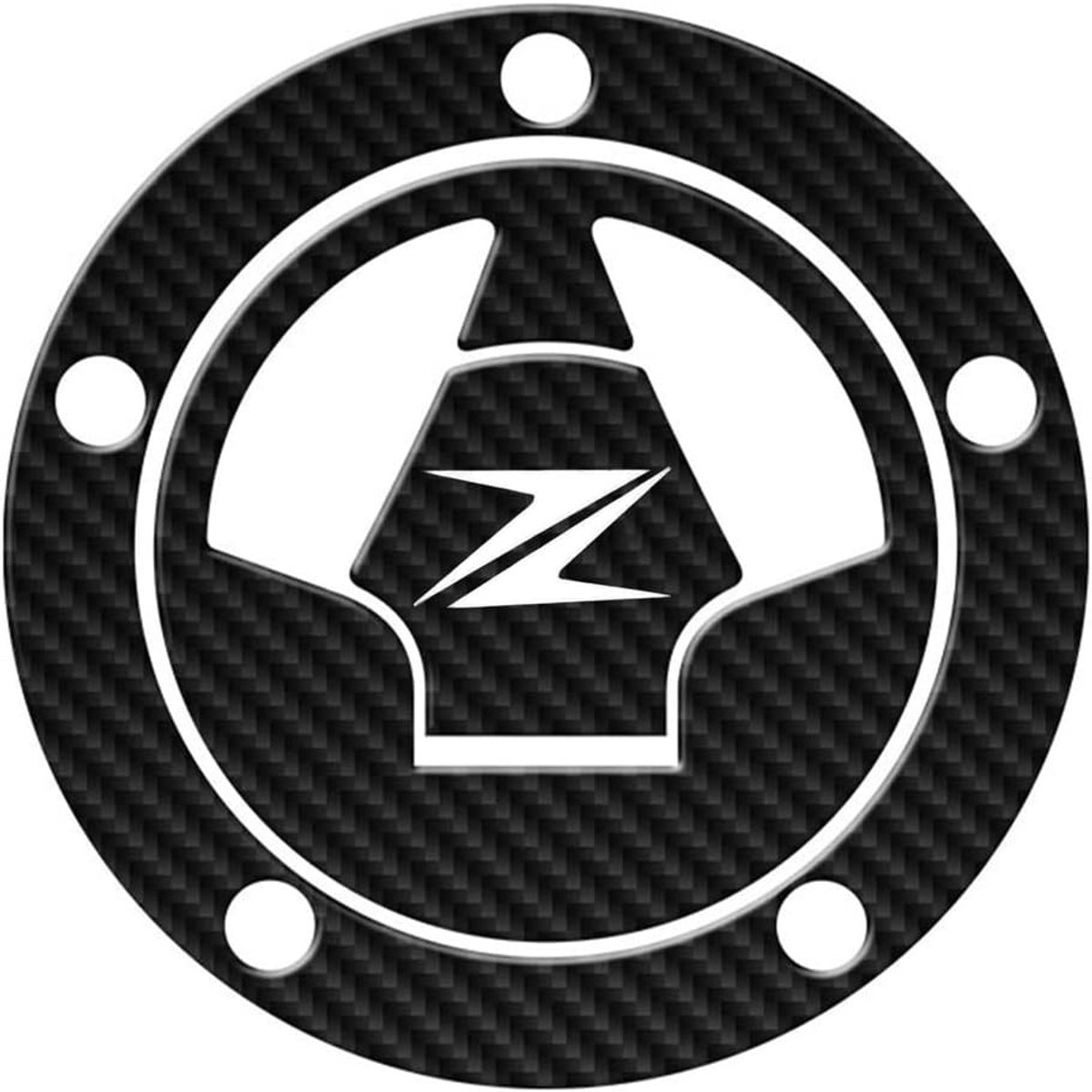 Dailygoods - QCTrial - Dailygoods - Dailygoody - Carbon Fiber Tank Cover - Tank Sticker Set - Waterdicht - Zwart en Wit - Grip Verbetering - Geschikt voor Ninja modellen