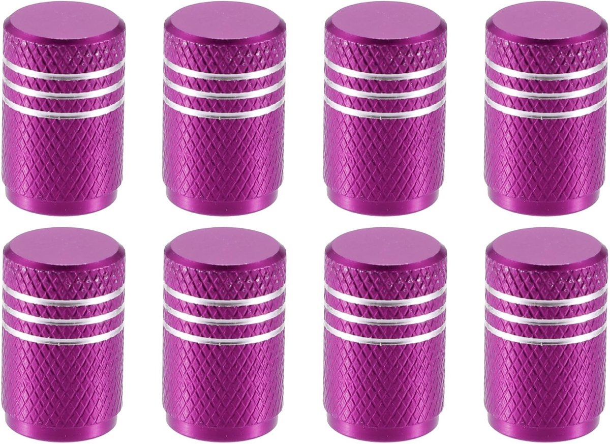 Dailygoods - 8 Stuks Paarse Ventieldopjes voor Auto's en Motorfietsen