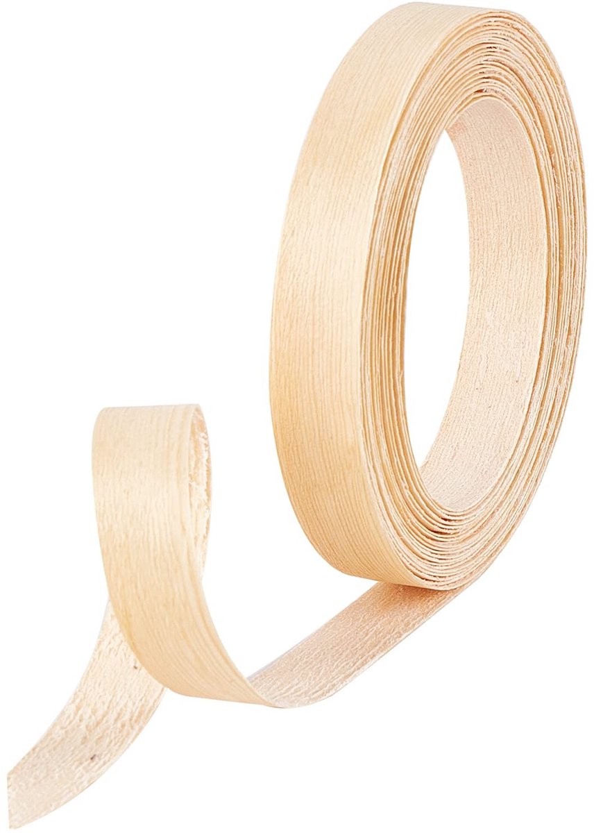 Dailygoody - Houtfineer randband - Voorgeplakt - Beige - Multiplex afwerking - 6,5 m lang - Perfect voor klussen