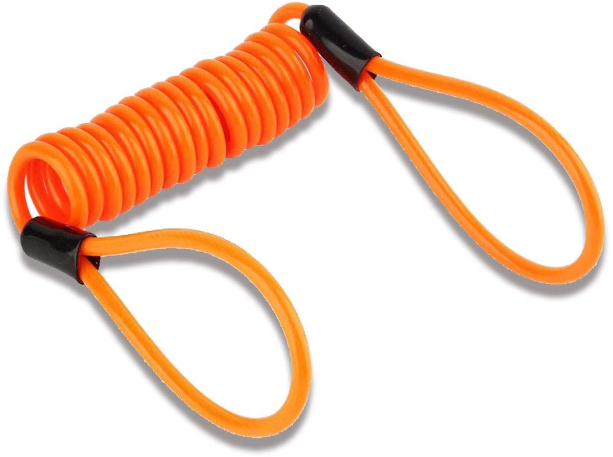 Dailygoods - Dailygoody - 3 5mm dubbele lus veiligheidskabel - Motorrijders - Diefstalbeveiliging - Multifunctioneel - Geschikt voor scooters - Stevig en lichtgewic