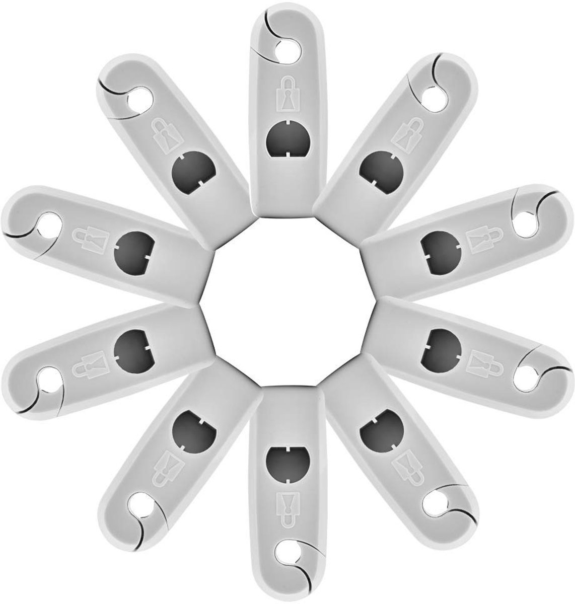 Dailygoods - Dailygoody - EAS-systeem Winkelhaakslot - Anti-diefstal oplossing - Wit - Verliespreventie - Sterke beveiliging - Geschikt voor supermarkten - Kleur w