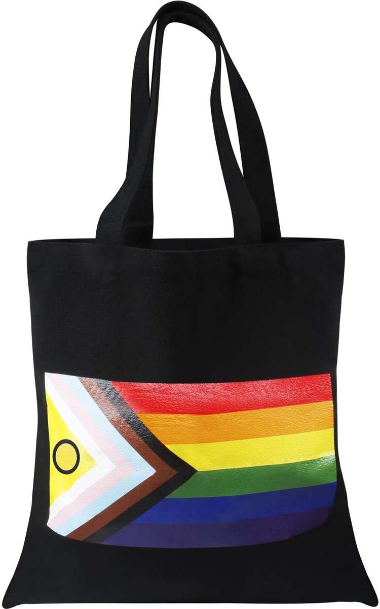 Dailygoods - Dailygoody - Progress Pride Flag Tote Bag - Duurzame Cotton Shopping Bag voor LGBTQIA2s+