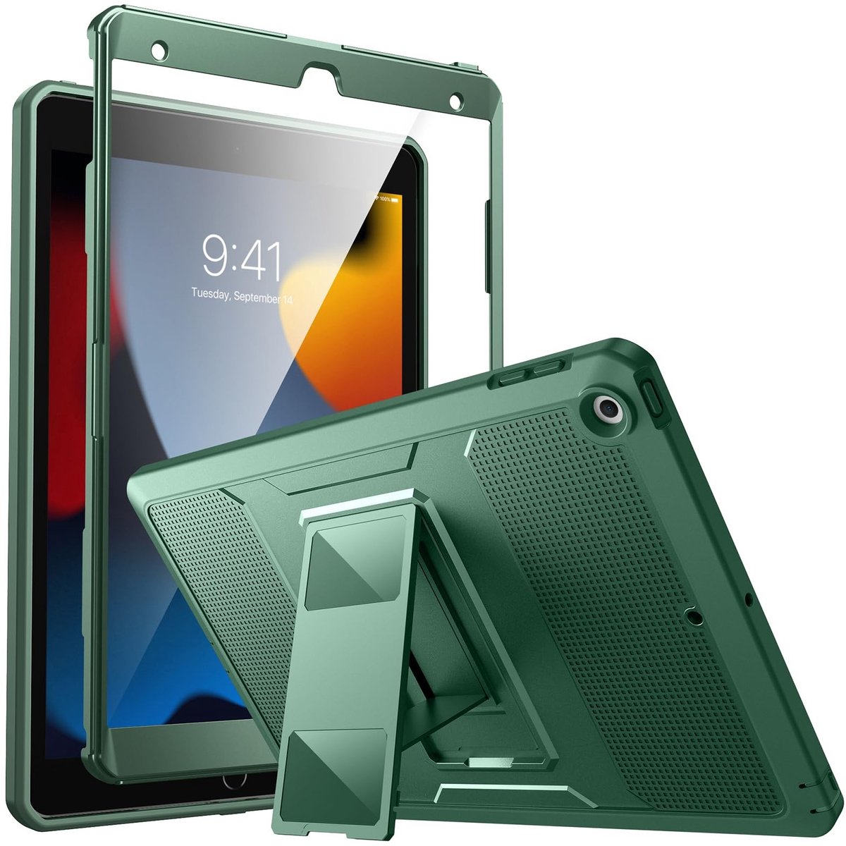 Dailygoods - Dailygoody - Heavy Duty Hoes - Schokbestendig - 10,2 inch - Bescherming - iPad 9e generatie - Geschikt voor iPad 8e en 7e generatie